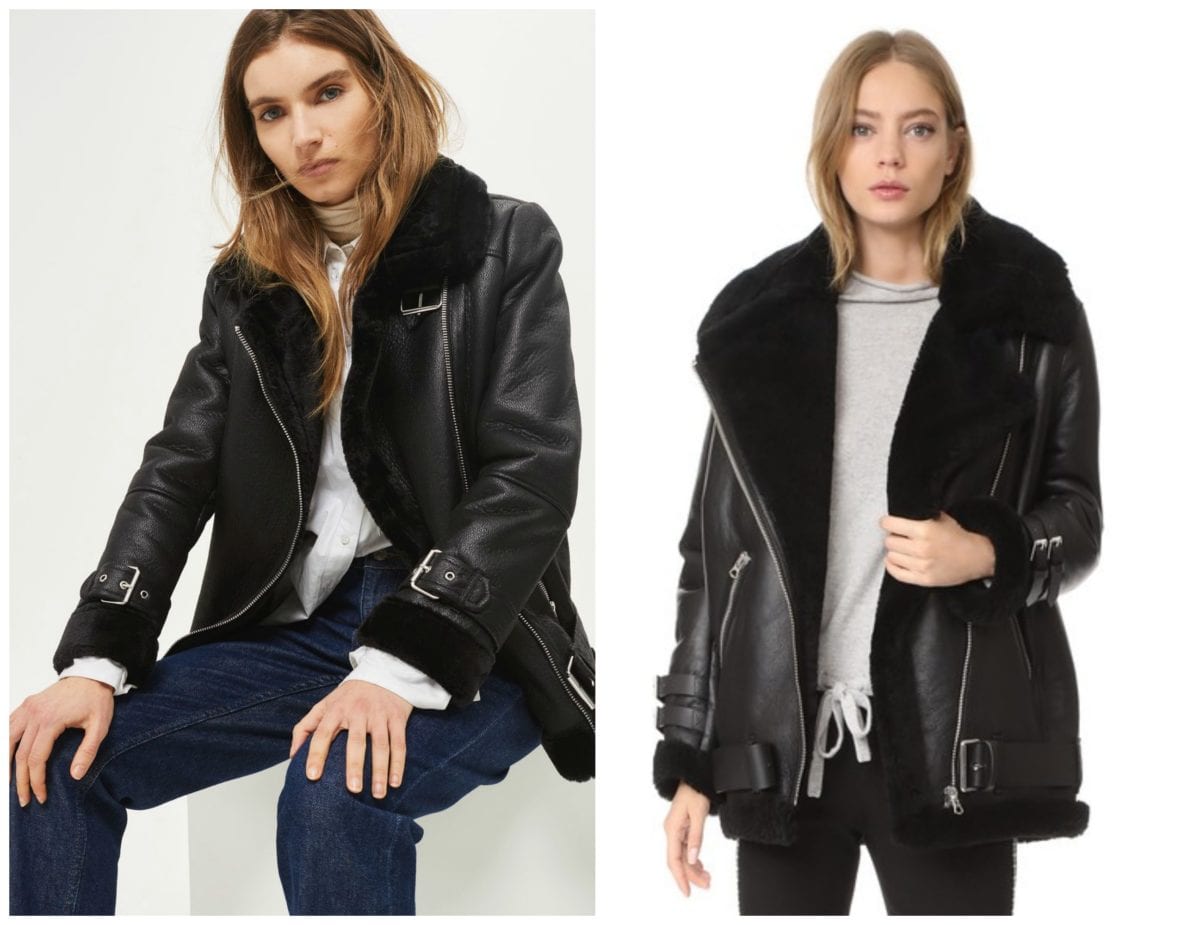 The Perfect Dupe: Acne Studios Shearling Moto Coat