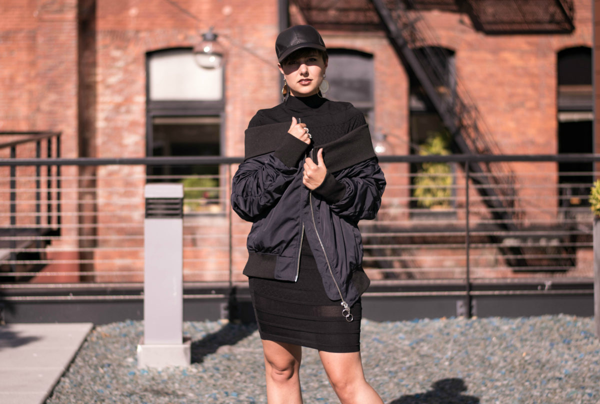 Topshop Off the SHoulder Bomber- Blogger Not Billionaire