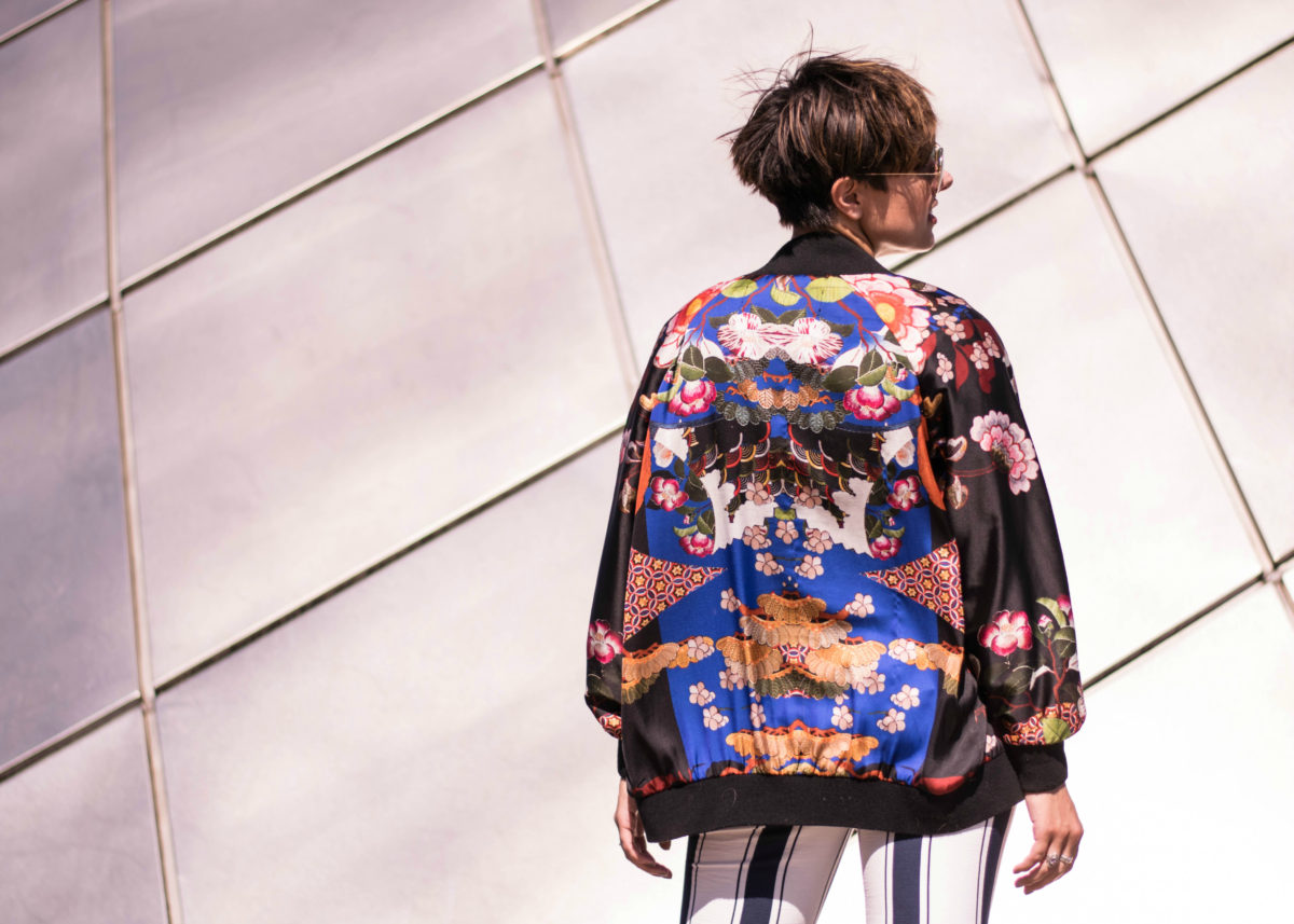 Zara printed silk bomber- Blogger Not Billionaire