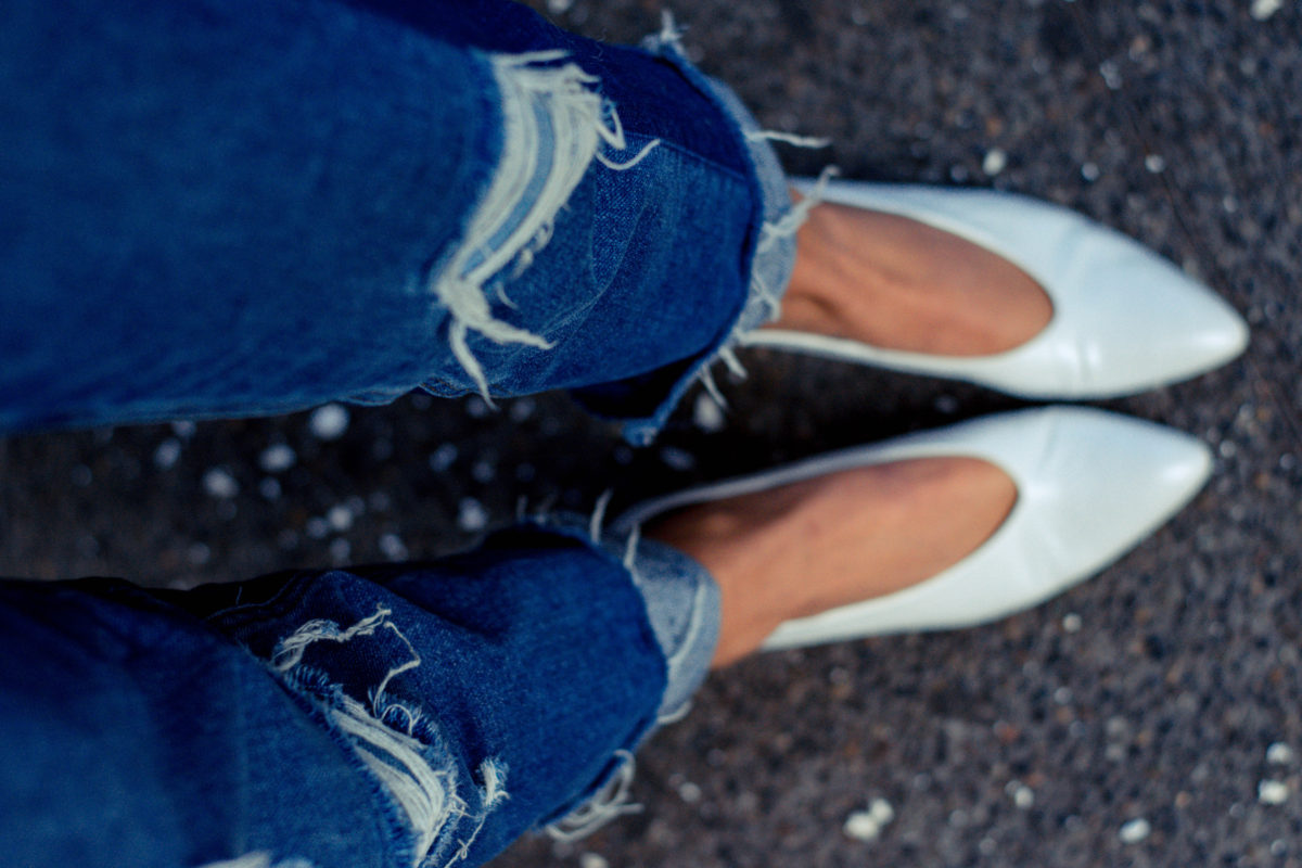 Zara White Pointed heels-BloggerNotBillionaire
