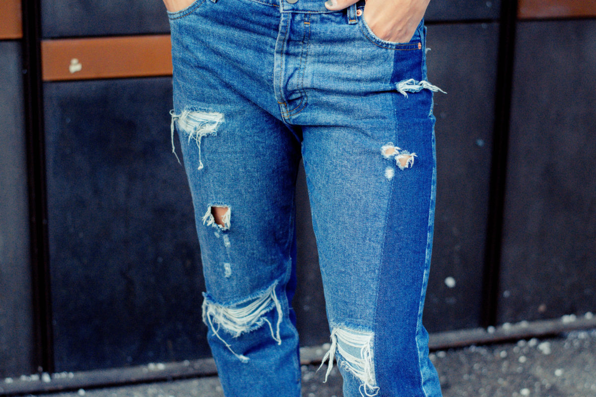 ASOS deconstructed denim- BloggerNotBillionaire