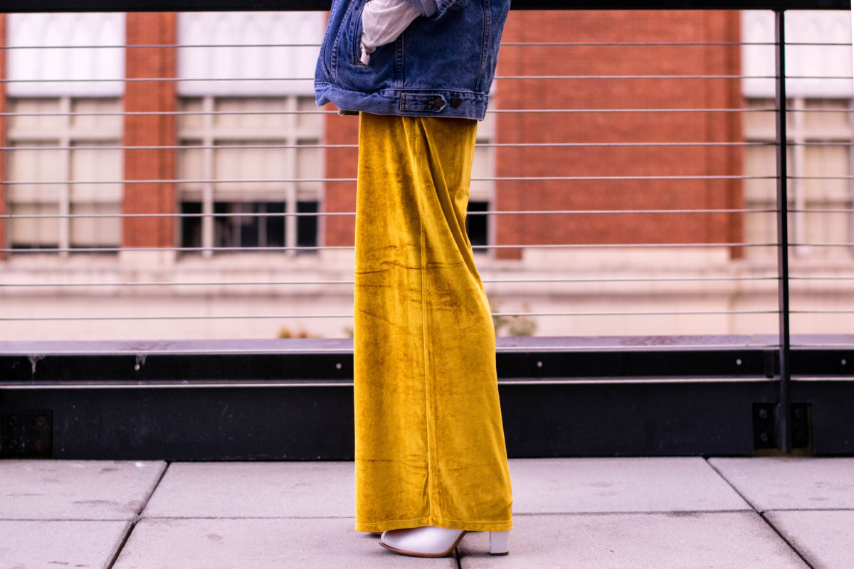 Gold Velvet Pants- BloggerNotBillionaire