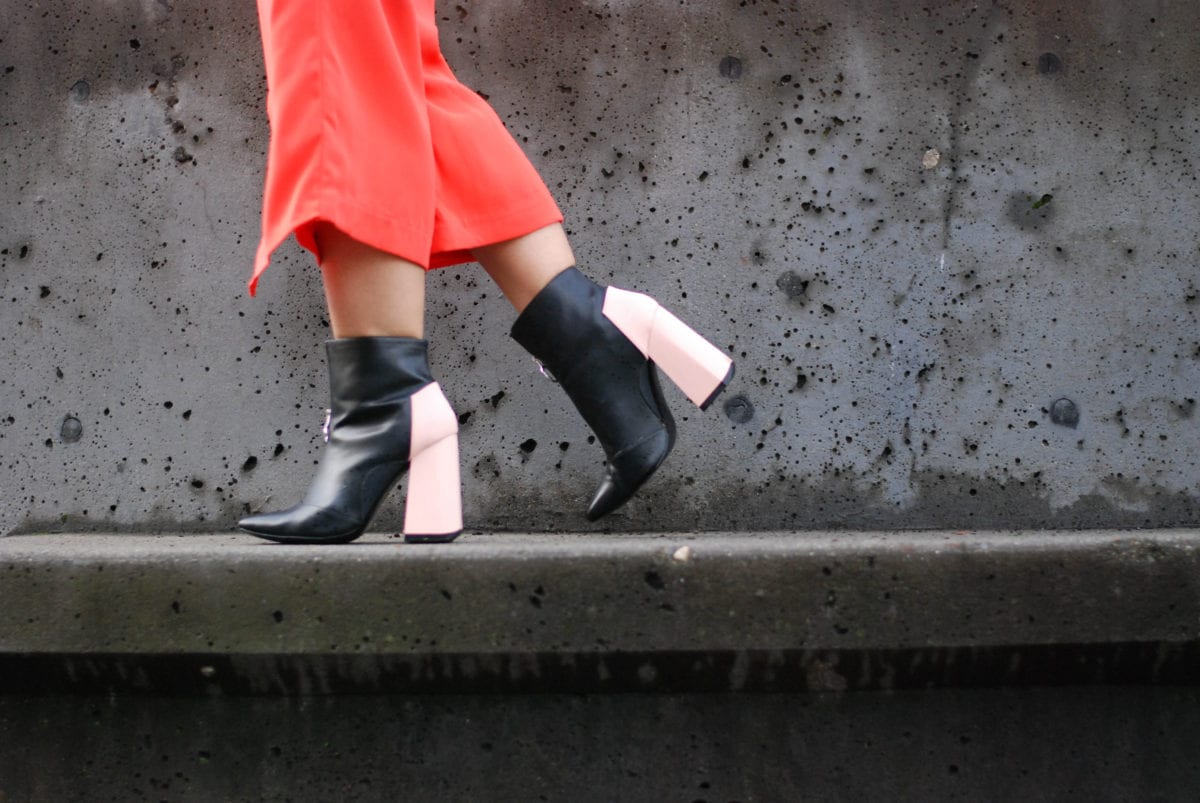 Zara Pink Heel Ankle Boot- BloggerNotBillionaire.com