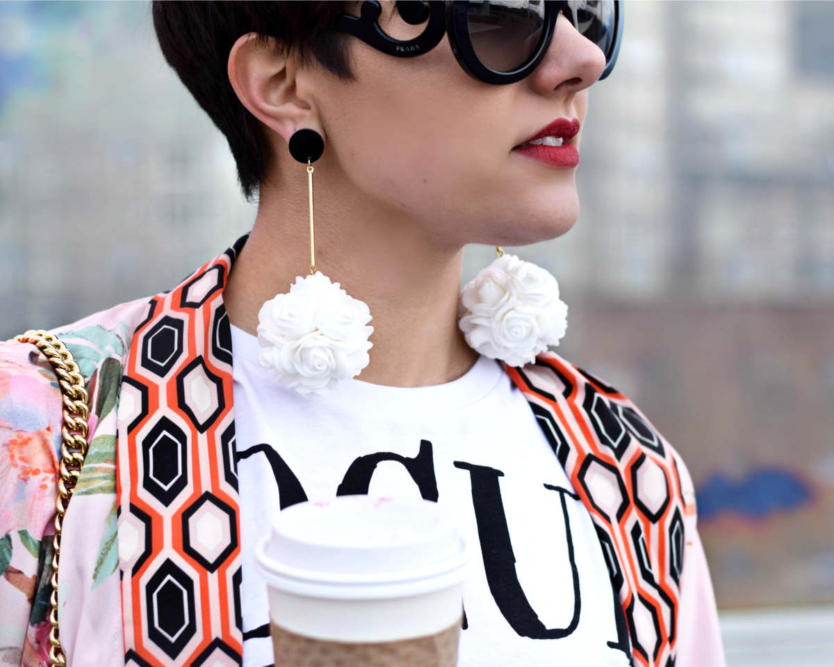 Prada Baroque Sunglasses & Drop Earrings - BloggerNotBillionaire.com