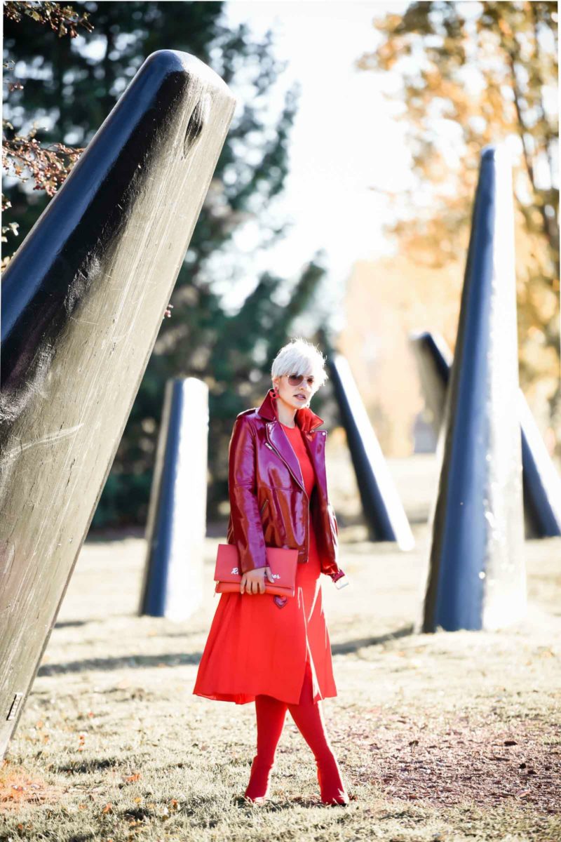 How to Wear a Monochromatic Red Outfit for the Holidays