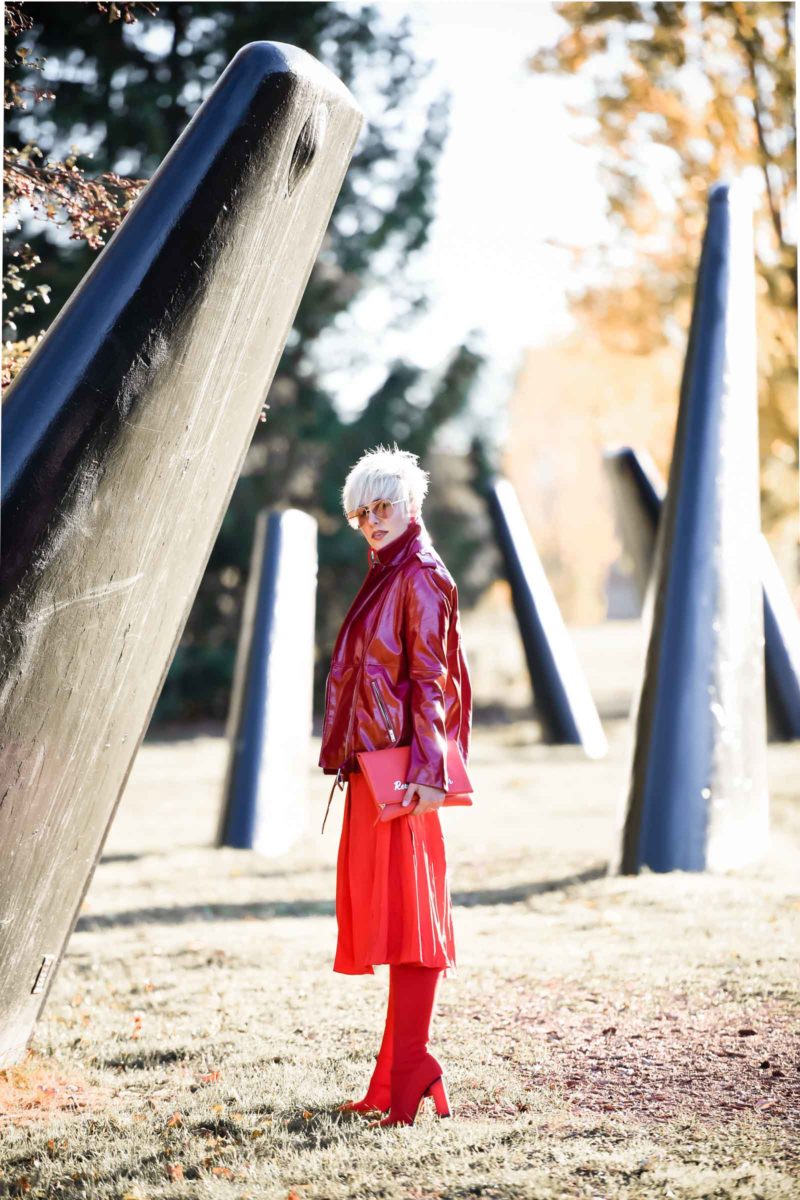 How to Wear a Monochromatic Red Outfit for the Holidays