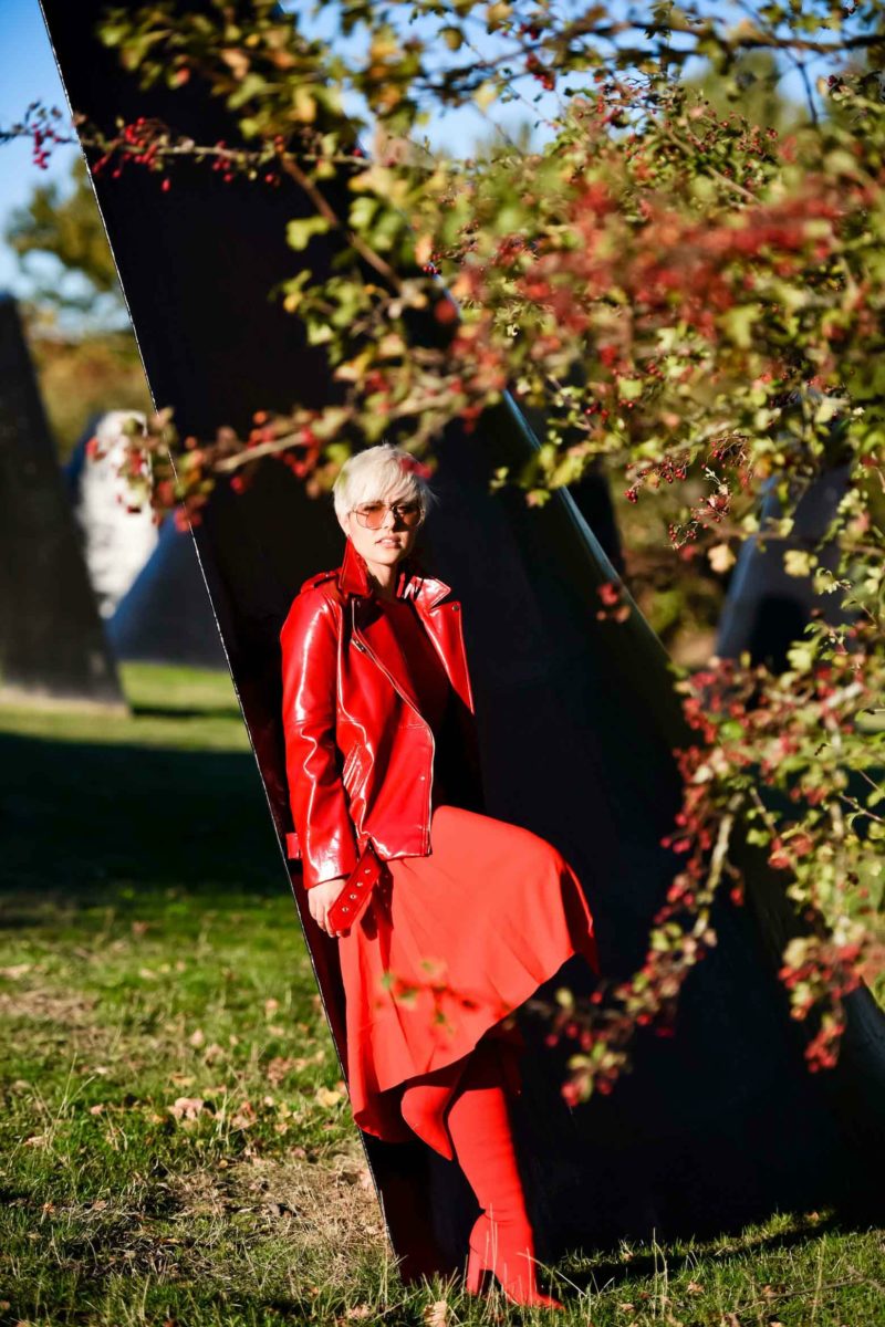 How to Wear a Monochromatic Red Outfit for the Holidays