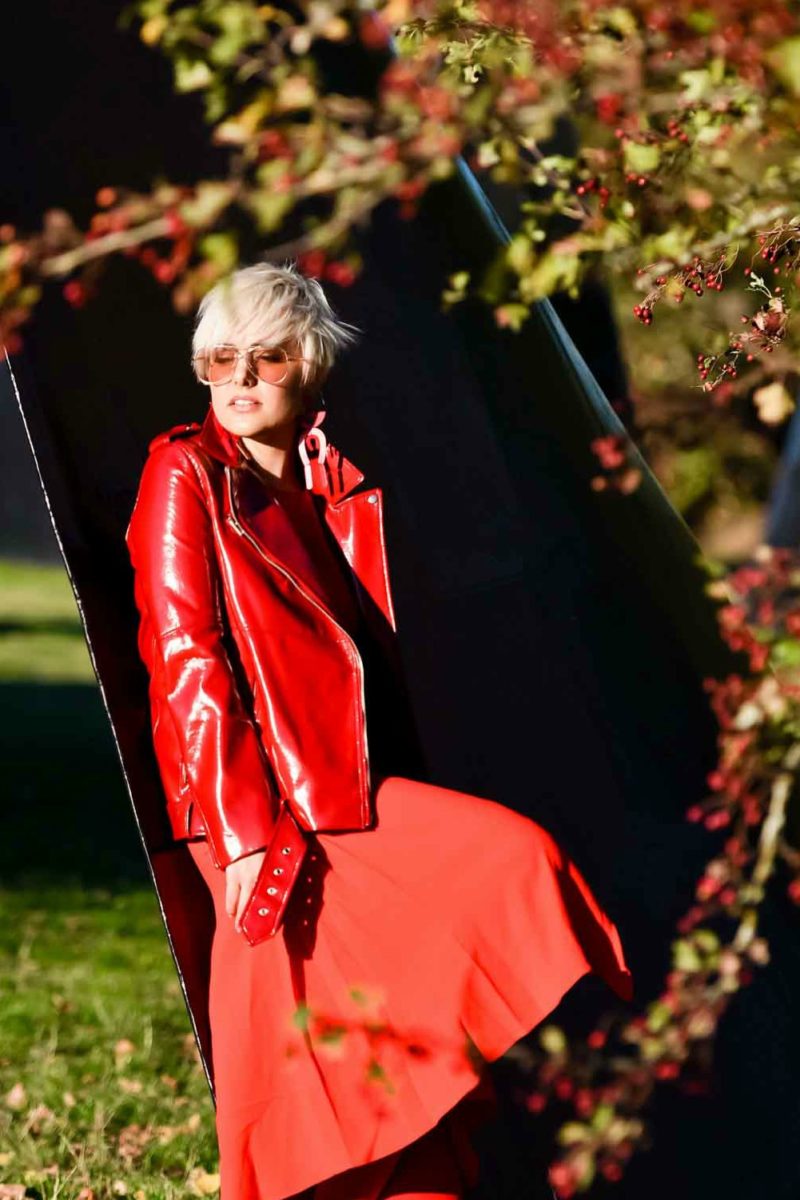 How to Wear a Monochromatic Red Outfit for the Holidays