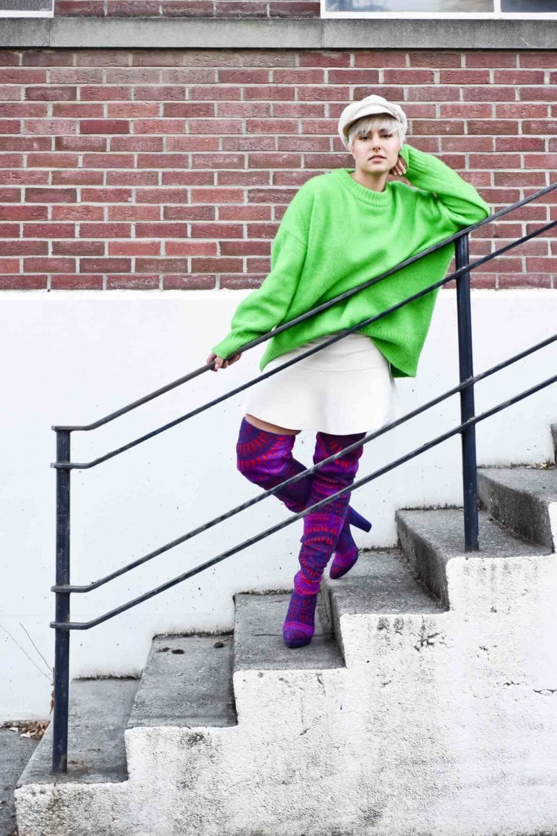 It’s Easy Being Green: Embracing An Oversized Green Sweater for Winter Take