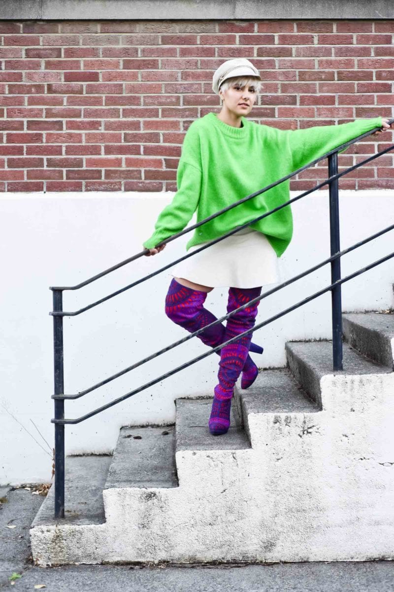 It’s Easy Being Green: Embracing An Oversized Green Sweater for Winter Take