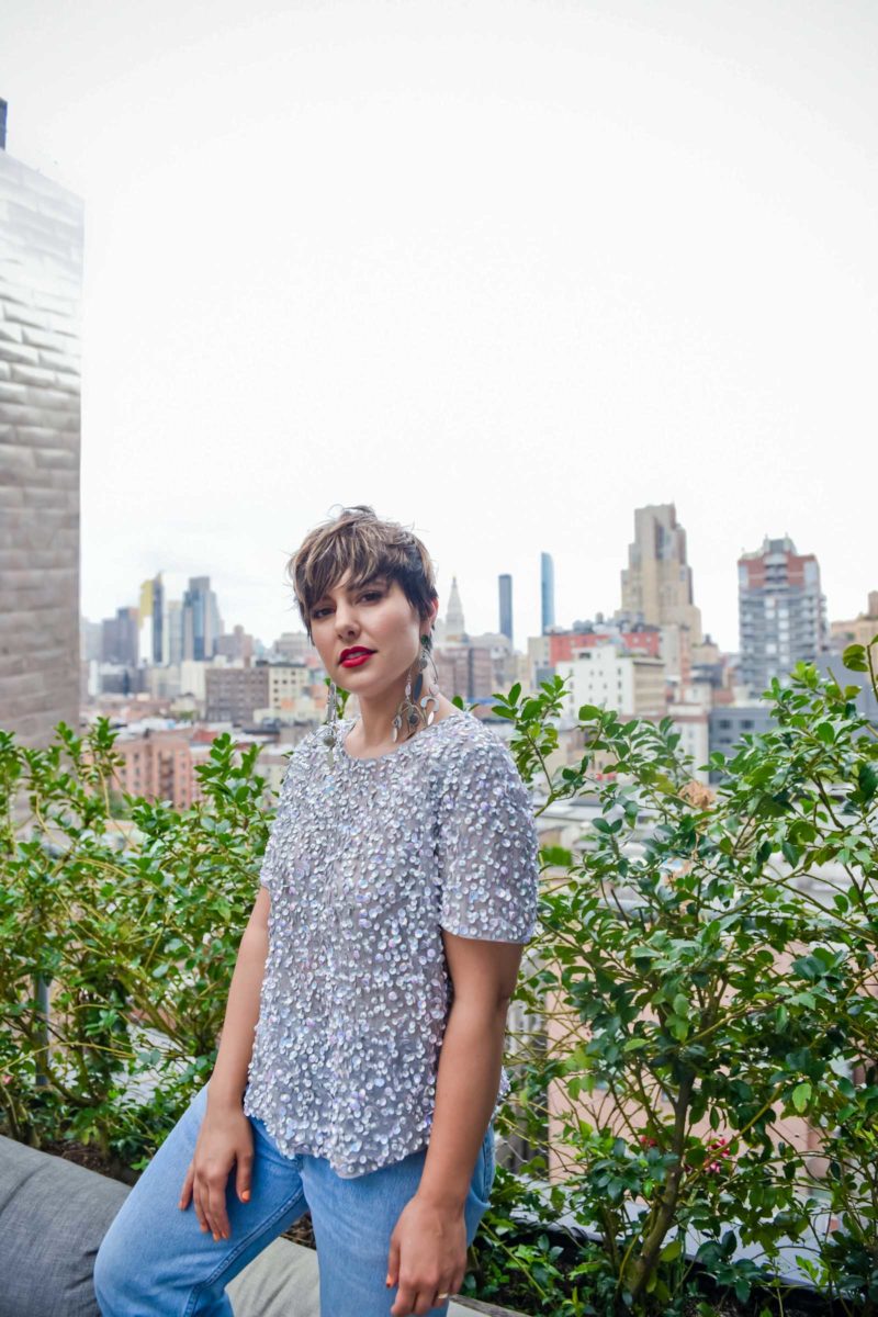 An Easy Way to Wear Sequins During the Day: the Sequin T-shirt