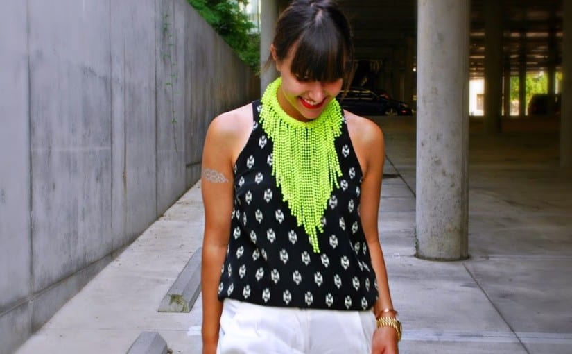 How to Wear Large Neon Statement Necklaces…