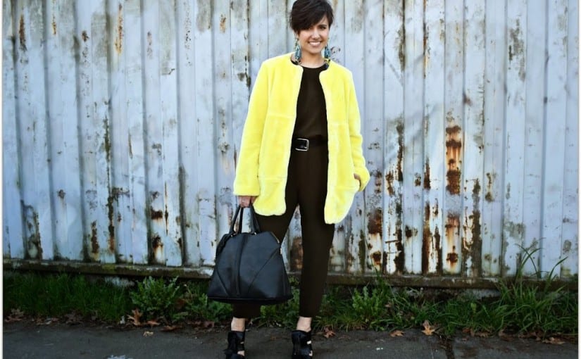 The Yellow Tweety Bird Faux Fur Coat