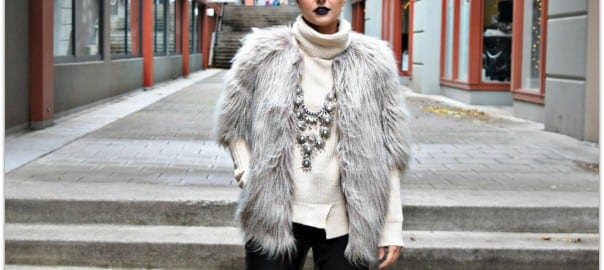 Faux Fur & Sweaters, A Dressed Up Winter Combo