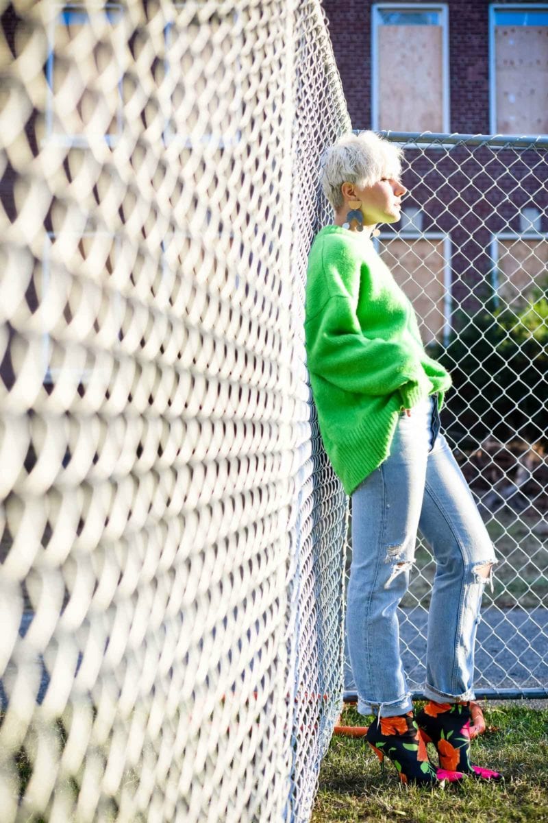 It's Easy Being Green: Embracing An Oversized Green Sweater for Winter