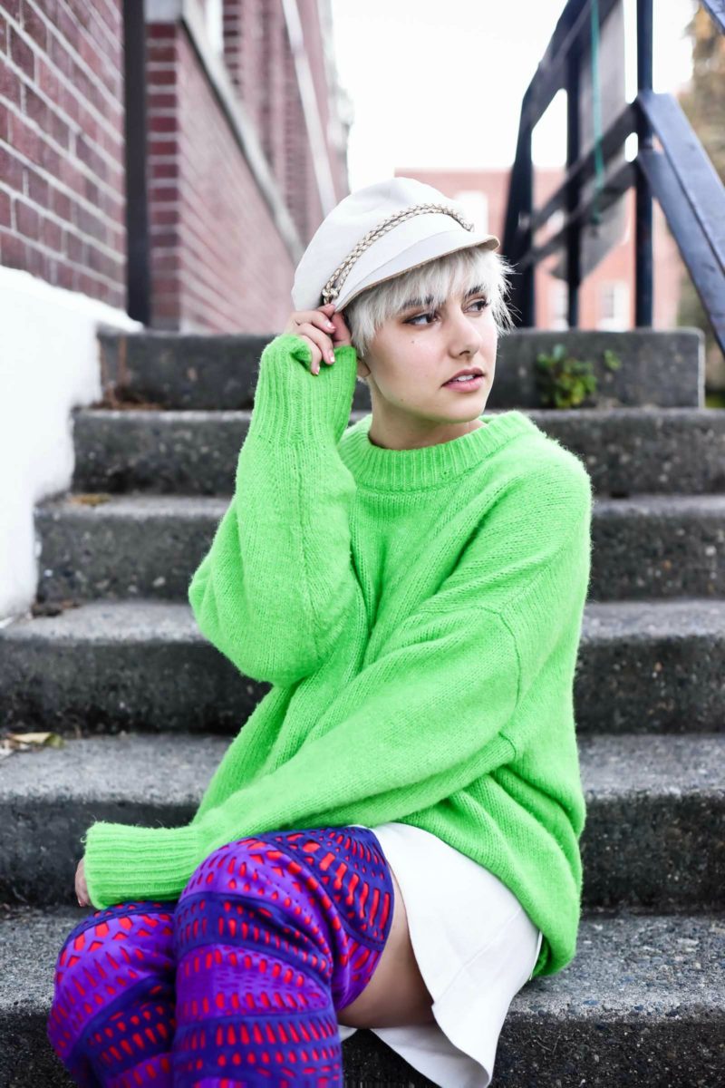 It’s Easy Being Green: Embracing An Oversized Green Sweater for Winter Take