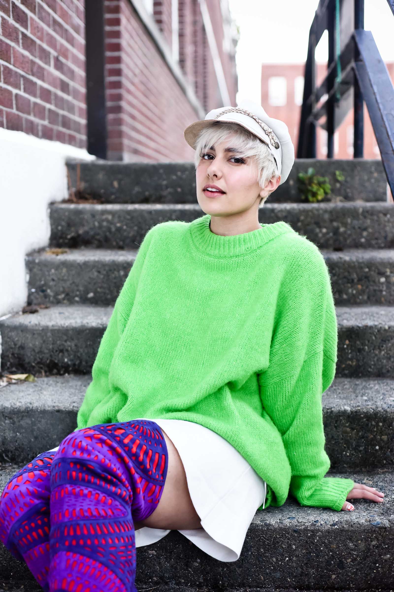 It’s Easy Being Green: Styling an Oversized Green Sweater Part 2