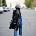 Street Style Trends: Layering a Sweatshirt Under a Check Blazer
