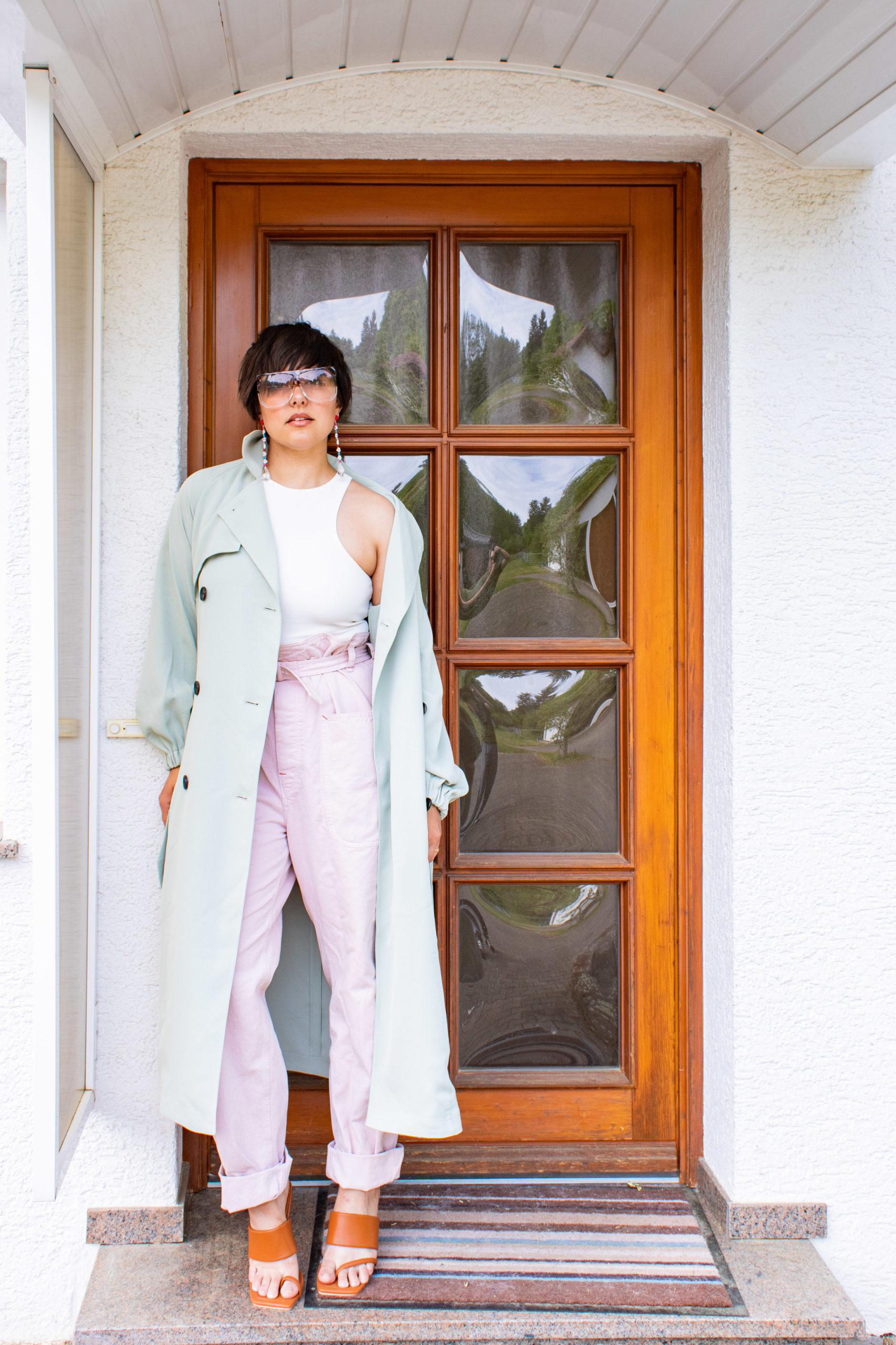 Two Ways to Wear a Mint Trench Dress from Tibi