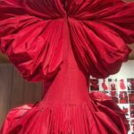 Photo of Alexander Mcqueen Roses dress by Sarah Burton featuring pleated silk organza. photo credit: threaded together podcast
